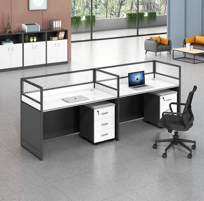 Desk Double Screen Card Position Simple Staff Computer Desk Chair Combination Office Furniture