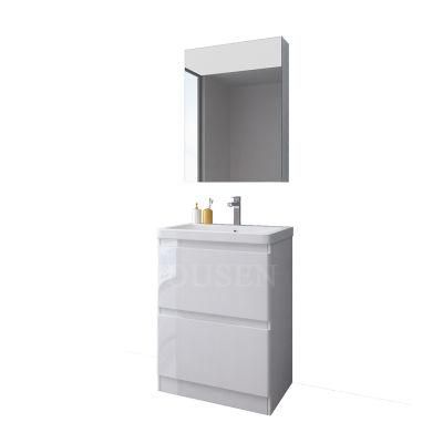 Bathroom Cabinet Furniture Soild Wood&PVC with Mirror Bathroom Vanity