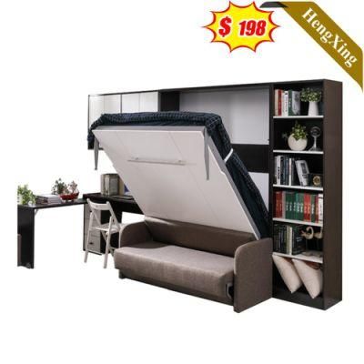 Modern Design Black Custom Color Folding Panel Bed Steel Frame Murphy Bed with Hardware Kit Spring Mechanism