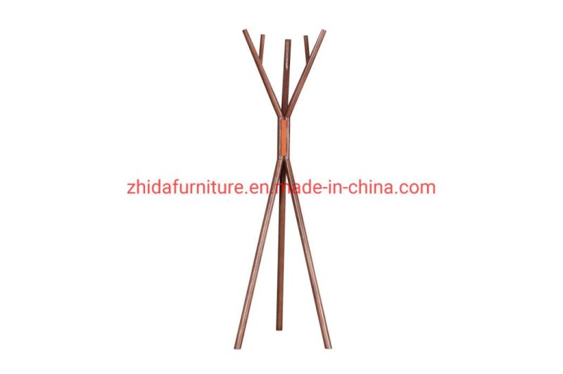 Modern Home Living Room Bedroom Furniture Walnut Wood Hall Clothes Stand Tree Coat Rack for Villa Hotel Apartment Furniture