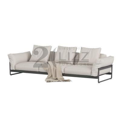 Modern European Leisure Genuine Leather Sofa Wooden Home Event Hotel Office Bedroom Furniture Leisure White Couch