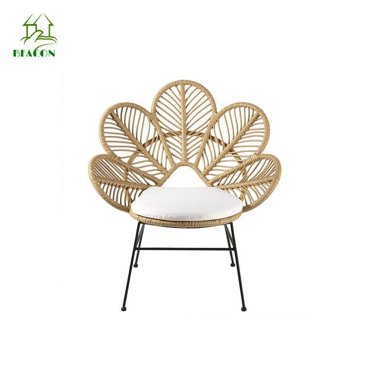 Modern Popular Hot Sale PE Rattan Aluminum Frame Waterproof Dining Chair Coffee Chair