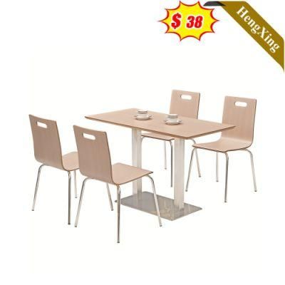 Cheap Price High Quality Wooden School Furniture Restaurant Square Dining Table with Chair