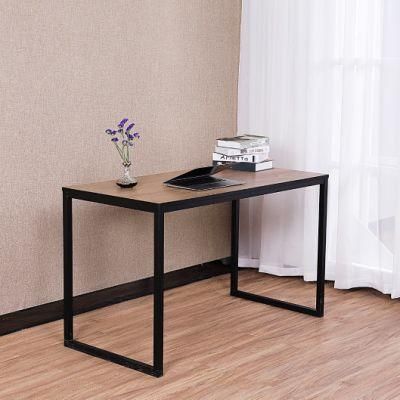 Amazon Hot Selling Cheap Wooden Computer Desk with Metal Leg Simple Home Office Table