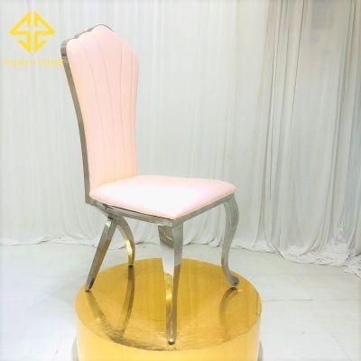 Factory Luxury X Leg Stainless Steel Dining Chair Hotel Furniture Wedding Events Chair