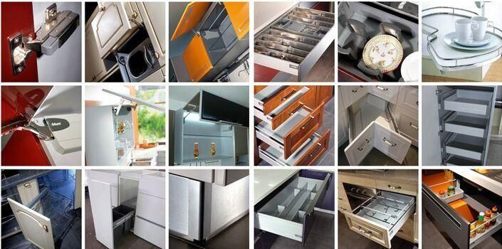 Custom Color Practical Waterproof Design Multifunctional Modular Laminate Kitchen Cabinet