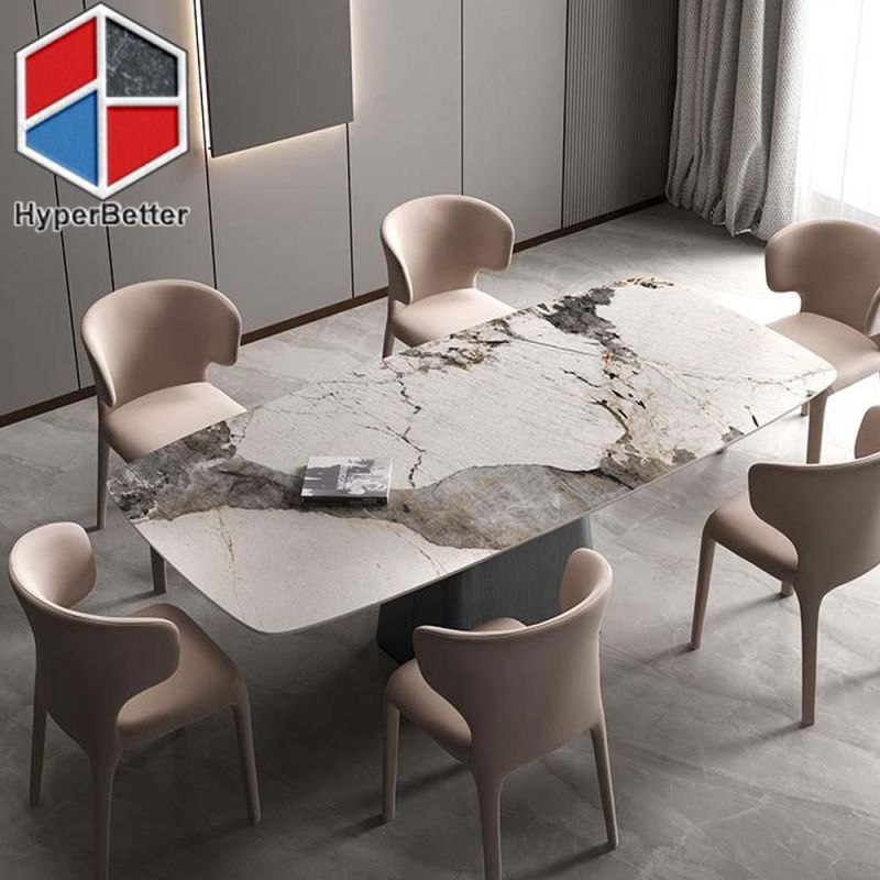 Oval Patagonia Granite Dining Table with Golden Table Legs