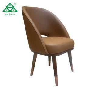 Home Furniture Dinging Room Wooden Chair Coverd Leather