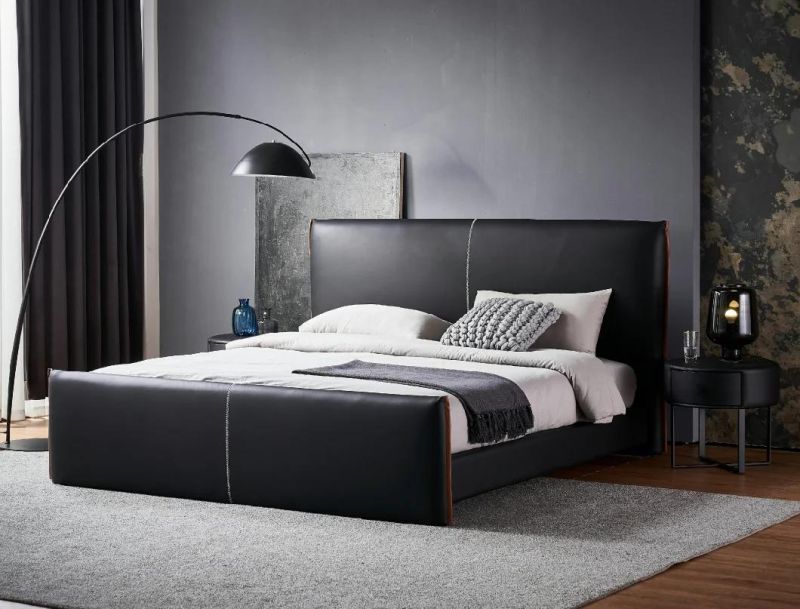 Home Furniture Set Modern Bedroom Set King Bed Leather Bed a-GF005