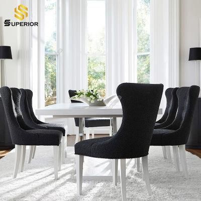 Modern Dining Room Furniture Velvet Black Dining Chair Set of 6