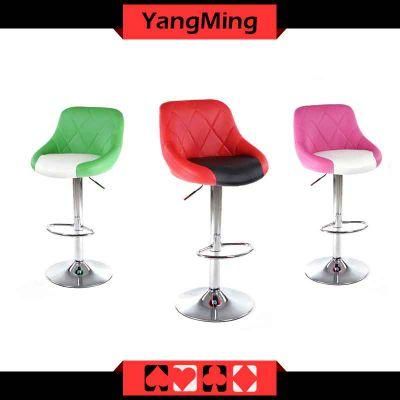 360-Degree Rotating Backrest Dining Chair Modern Simple High-Leg Bar Simulation PU Bar Chair Ym-Dk02
