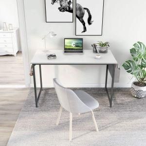 Black Metal Frame Modern Minimalist Style 32-Inch Home Office Writing Small Desk Study Computer Desk