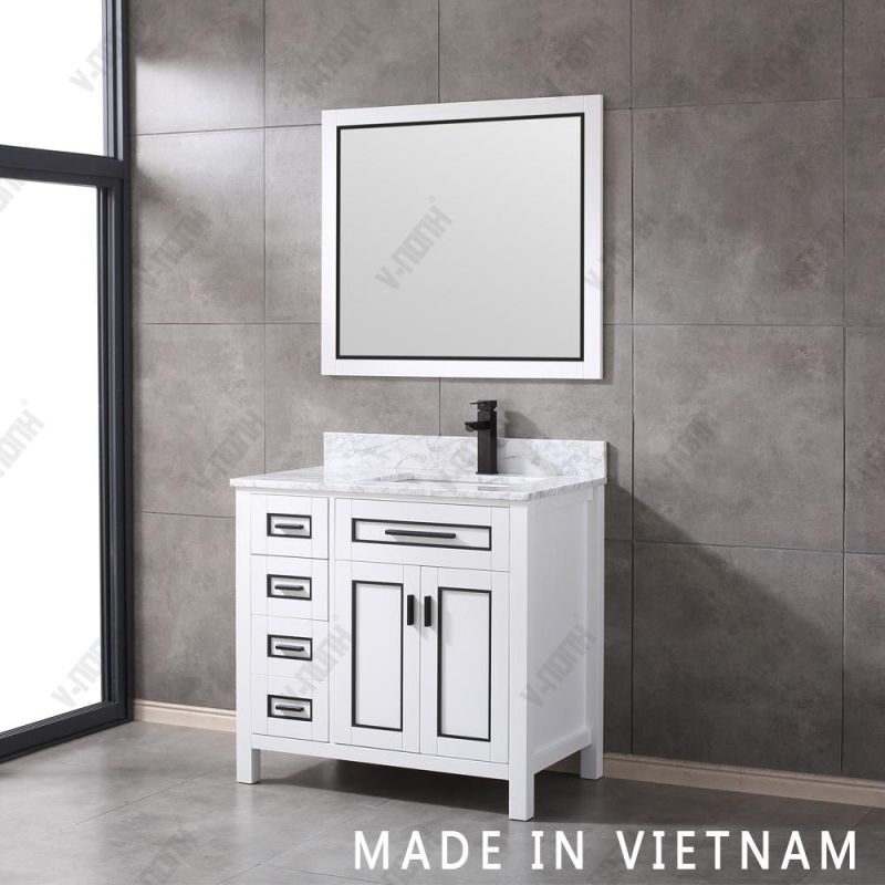 Made in Vietnam Modern Style Bath Cabinet Furniture with Mirror