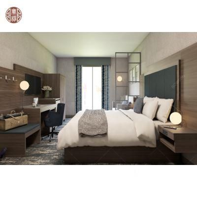 3 Star Melamine Hotel Bedroom Furniture Set King Size Bed