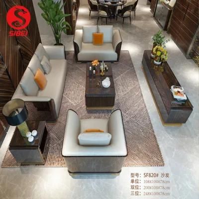 Factory Wholesale Hot Sale Sofa Set, Modern Design Leather Sofa, Living Room Home Furniture Sofa