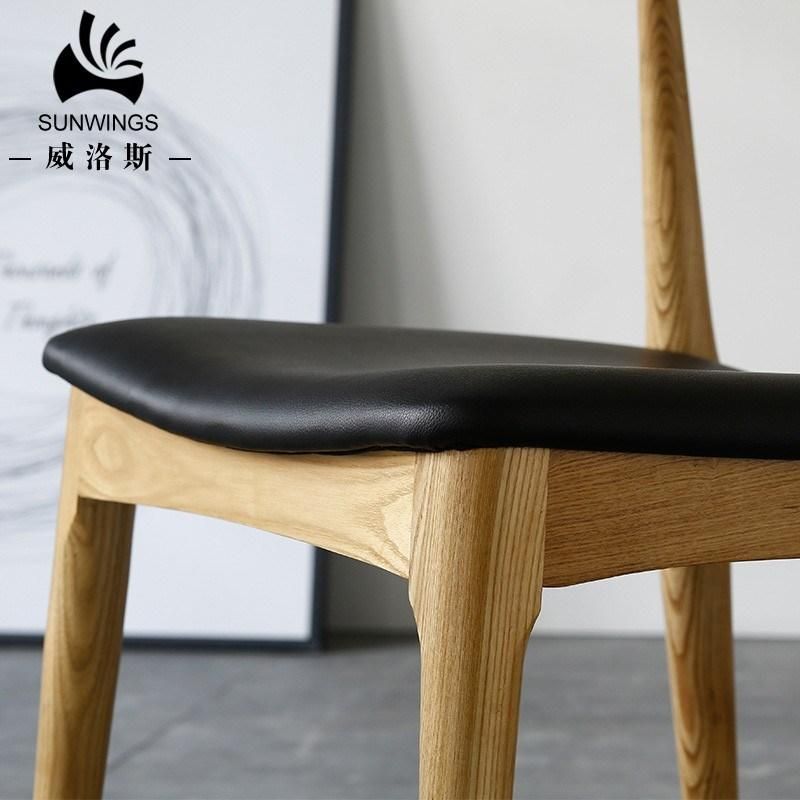 The Cow Horn Solid Wood Famous Chair for Coffee Shop / Restaurant / Hotel Chair