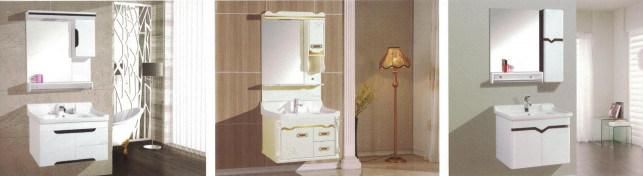 Sairi Hot Sale Wall Mounted Finger Pull Ready Made Simple Cheap Modern Bathroom Cabinet with 2 Drawers and Vessel Basin