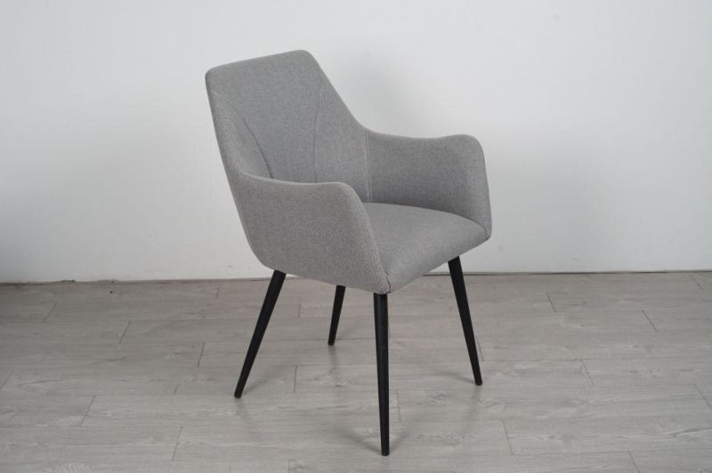 Wholesale Design Room Furniture Nordic Metal Leg Dining Chair Modern Restaurant Fabric Dining Chair