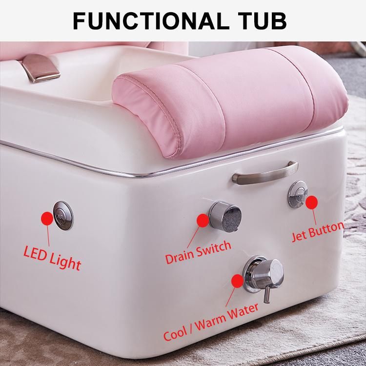 Mt Medical Wholesale Cheap Modern Luxury Beauty Nail Salon Furniture Whirlpool Discharge Pump Foot SPA Massage Pedicure Chair