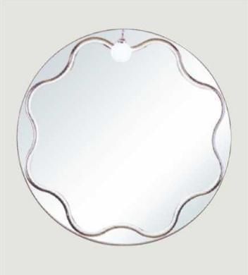 New Product Stainless Steel Flower Pattern Bathroom Sliver Mirror with Light