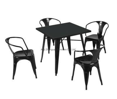 Metal Restaurant Hotel Cafe Modern Garden Furniture Dining Table (ZG23-021)