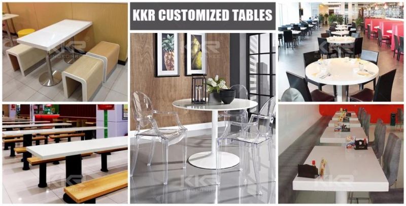 Marble Color Dining Room Furniture Quartz Stone Dining Table Solid Surface Table