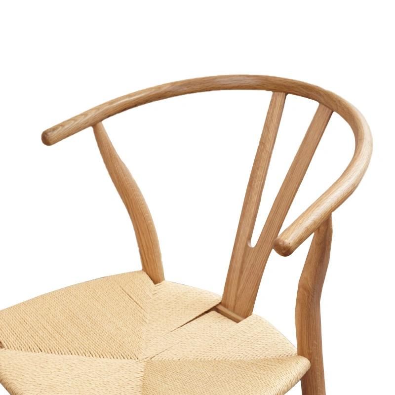 Furniture Modern Furniture Chair Home Furniture Living Room Furniture Replica Wishbone Ring Back Dining Chair Restaurant Chair Hans Wegner Y Chair by Ash Wood