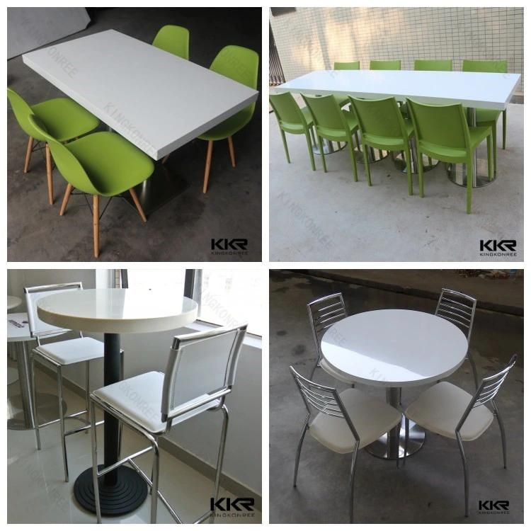 Modern Solid Surface Table Cafe Shop Coffee Tables with Chairs