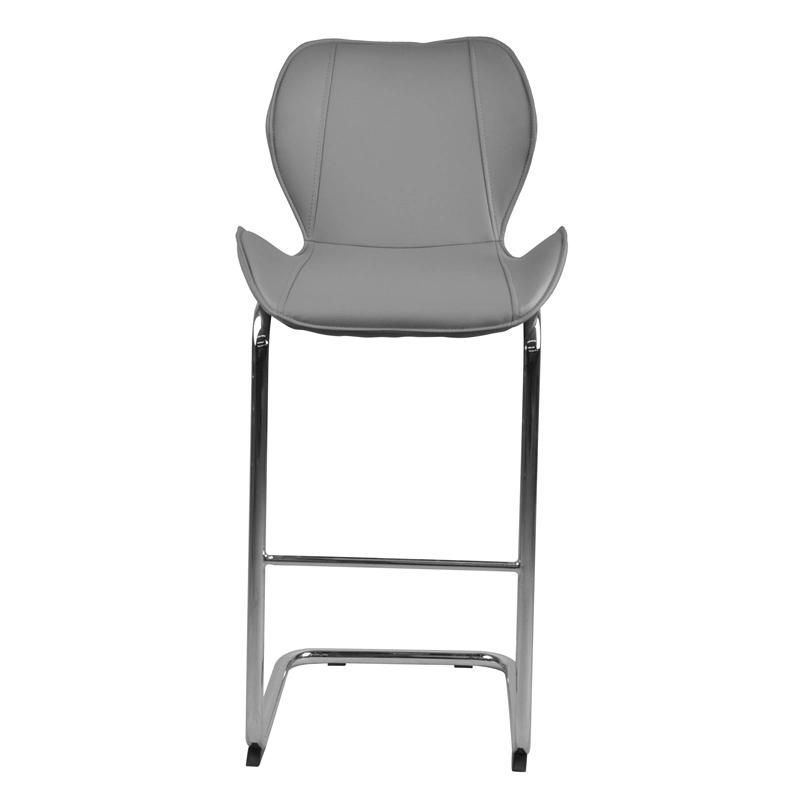 Newest Design Bar Furniture High Chair Stool Hook Face PU Seat Tall Bar Chair for Kitchen