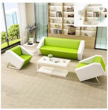 Latest Modern Design Reception Sofa One Seat Synthetic Leather Office Sofas Set