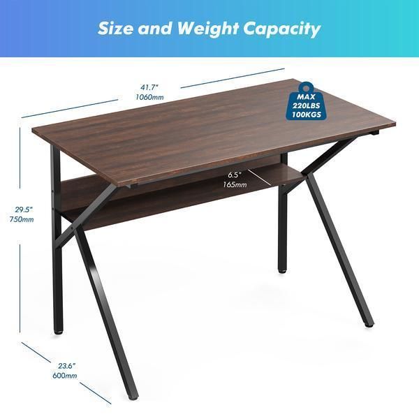 Creative Home Office Computer Table with Wood Sit and Stand Desk High Desk