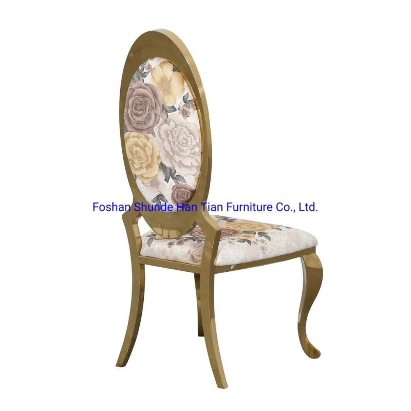 High Back Event Chairs in Stock Golden Dining Chairs for Banquets and Hotel Wedding Store