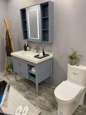 modern Oak Solid Wood Bathroom Cabinets Vanity Hotel Bathroom Furniture