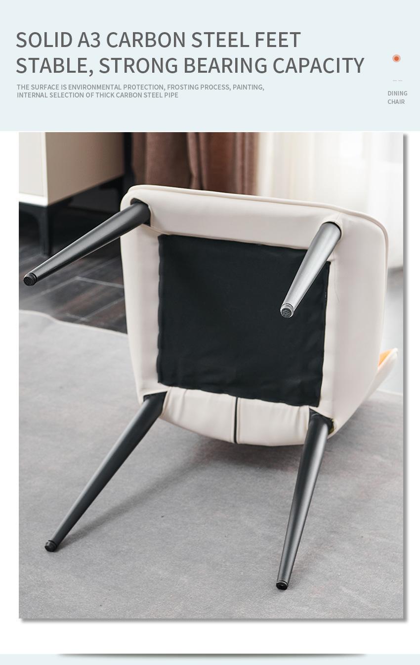 Modern China Wholesale Hotel Metal Legs Leather Upholstered Dining Chairs