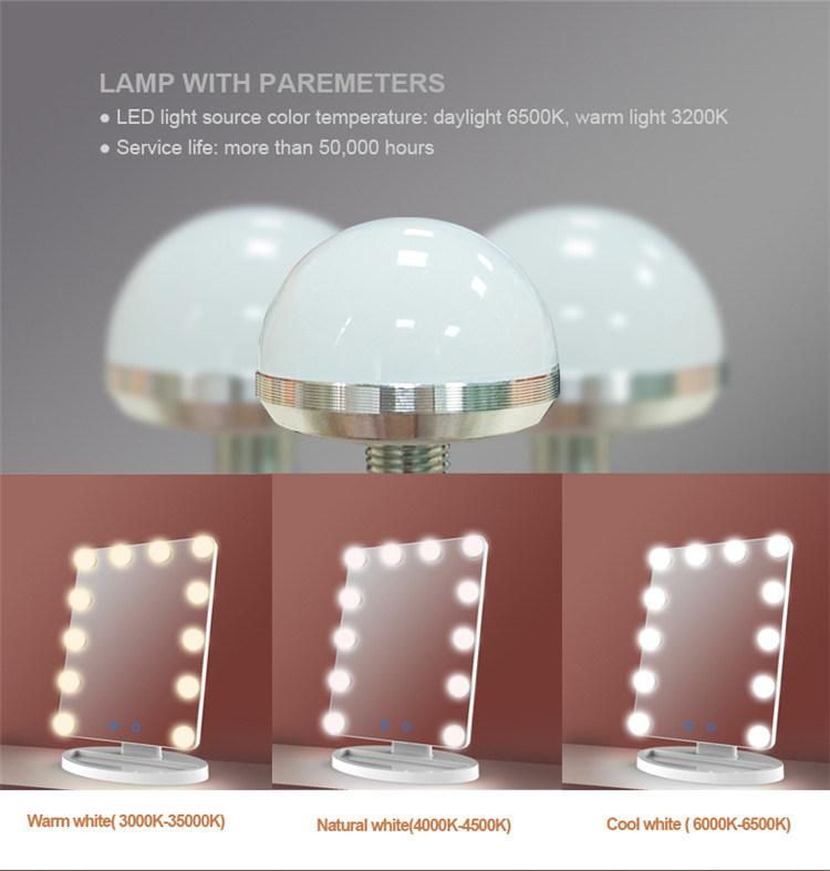 High-End Dimmable Brightness Hollywood Vanity Mirror for Dressing up