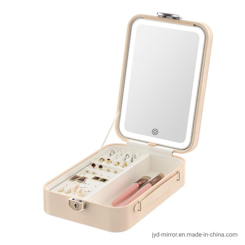 Charging LED Lighted Make up Storage Travel Beauty Mirror