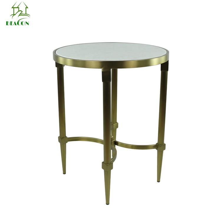 Durable Modern Unique Shape Marble Top Half Round Console Table