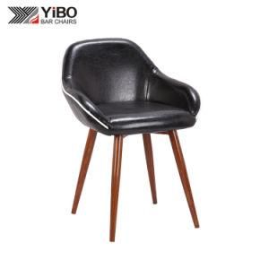 Black PU Leather Modern Dining Chair Restaurant Chair Factory Wholesale