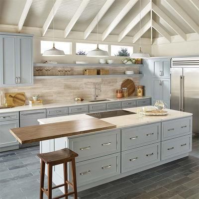 American Modern White Wooden Kitchen Cabinets Kitchen and Bath Modern Design Metal Laminate Glossy Kitchen Cabinets