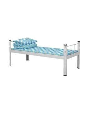 Wholesale New Design No Serew Worker Dormitory Steel Frame Single Bed