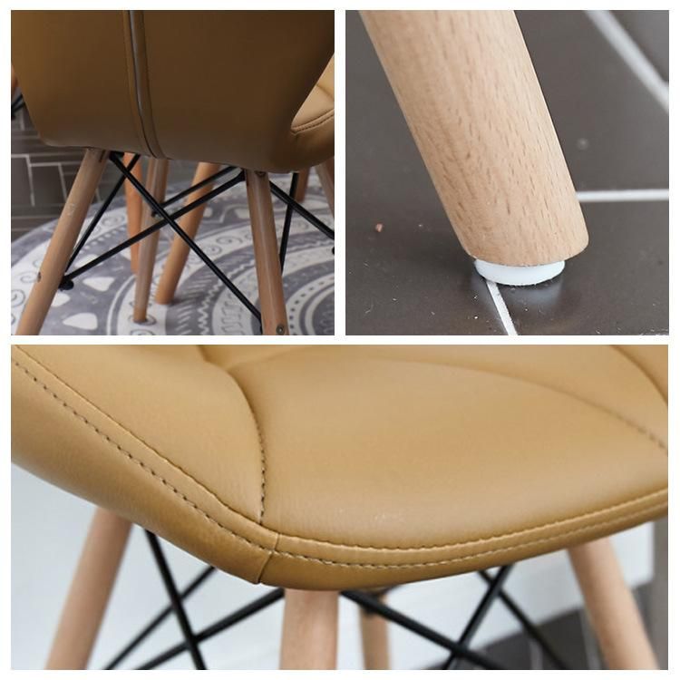 Wholesale Modern Home Interior Furniture Synthetic Leather Vintage PU Dining Chair