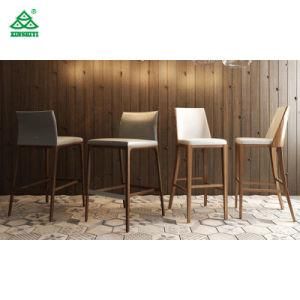 5 Star Hotel Restaurant Contemporary Bar Chairs / Upholstered Counter Height Bar Stools