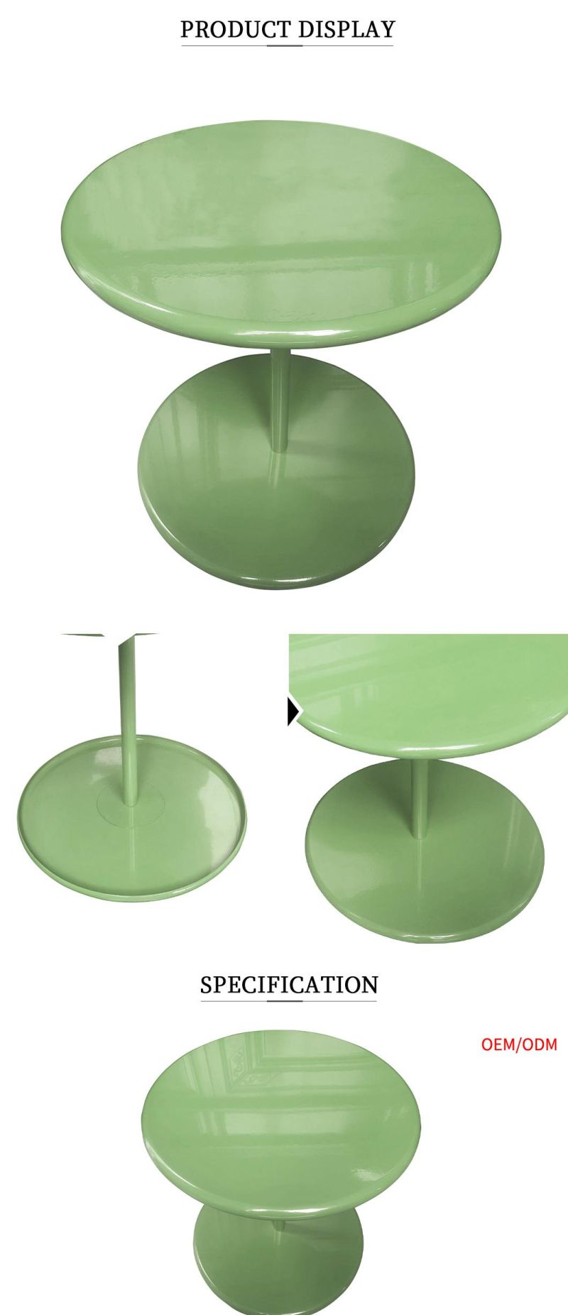 High Quality Metal OEM/ODM Center Modern Furniture Green Coffee Table