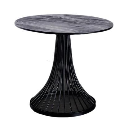 Wholesale Home Restaurant Meeting Room Furniture Small Round Cafe Table Tea Cafe MDF Top Table for Dining Room