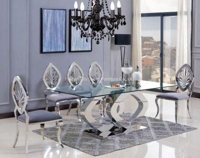 High Glossy Stainless Steel Dining Table