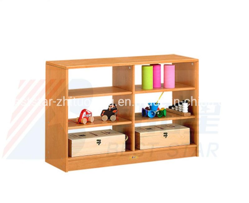 Wooden Display Rack, Playroom Furniture Kids Toy Storage Shelf and Stand, Preschool and Kindergarten Child Bookshelf and Bookcase, Living Room Wardrobe Rack