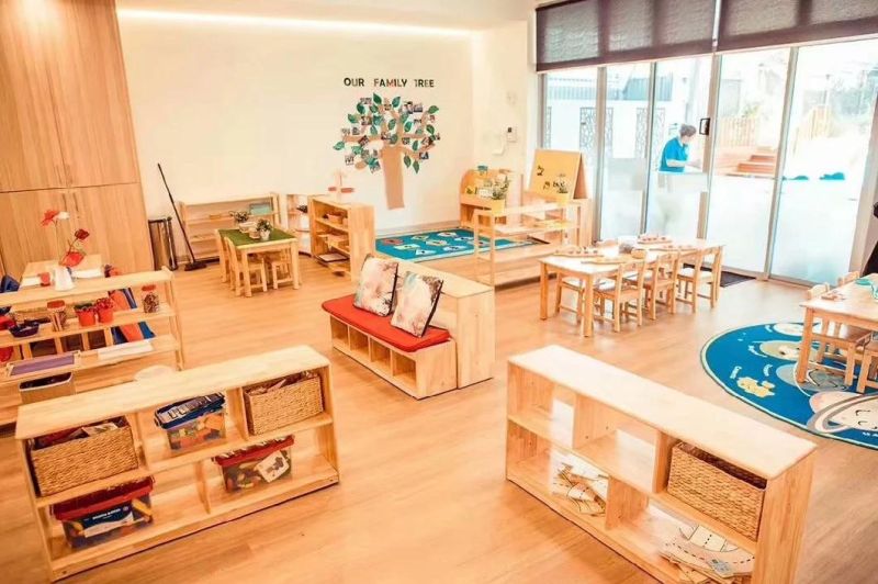 Saudi Arabic Popular Kindergarten and Preschool School Classroom Student Furniture, Kids Furniture Wooden Children Furniture, Nursery and Daycare Baby Furniture