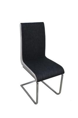 Modern Style Simple Design Chrome Steel Foot PU Leather Dining Chair