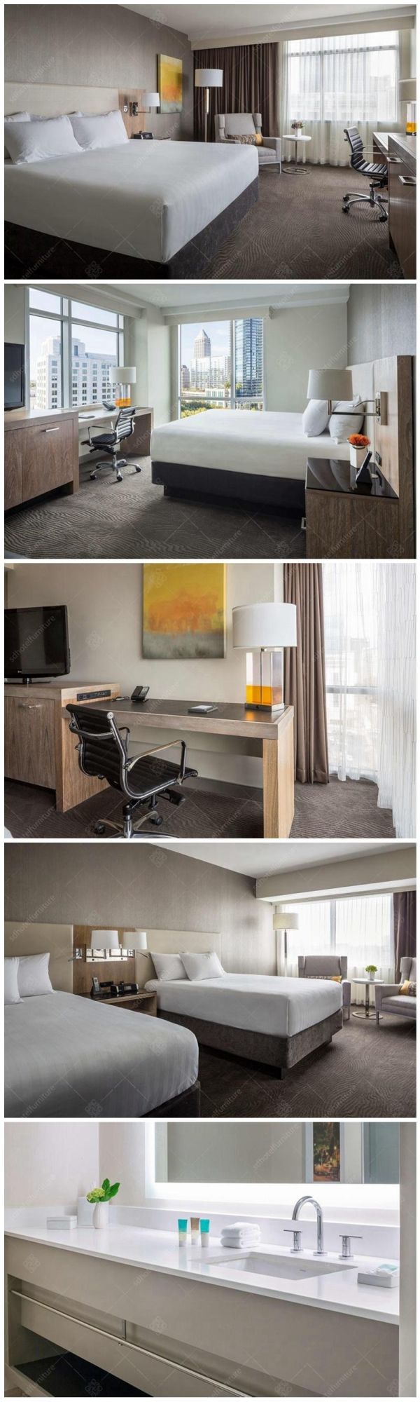 Modern Appearance Simple Design Comfortable Hotel Bedroom Furniture Sets Commercial Use for Sale