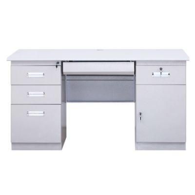 Office Furniture Metal Computer Desk Steel Wood Integrated Desktop Table